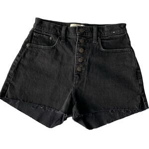 Abercrombie & Fitch High Rise Mom Shorts Curve Love in Black Size 26
